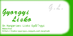 gyorgyi lisko business card